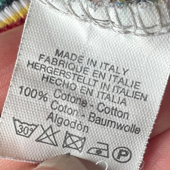 Brandy Melville Womens Striped Cute Girlie Baby Tee Multicoloured Ruffle Small - Picture 4 of 8